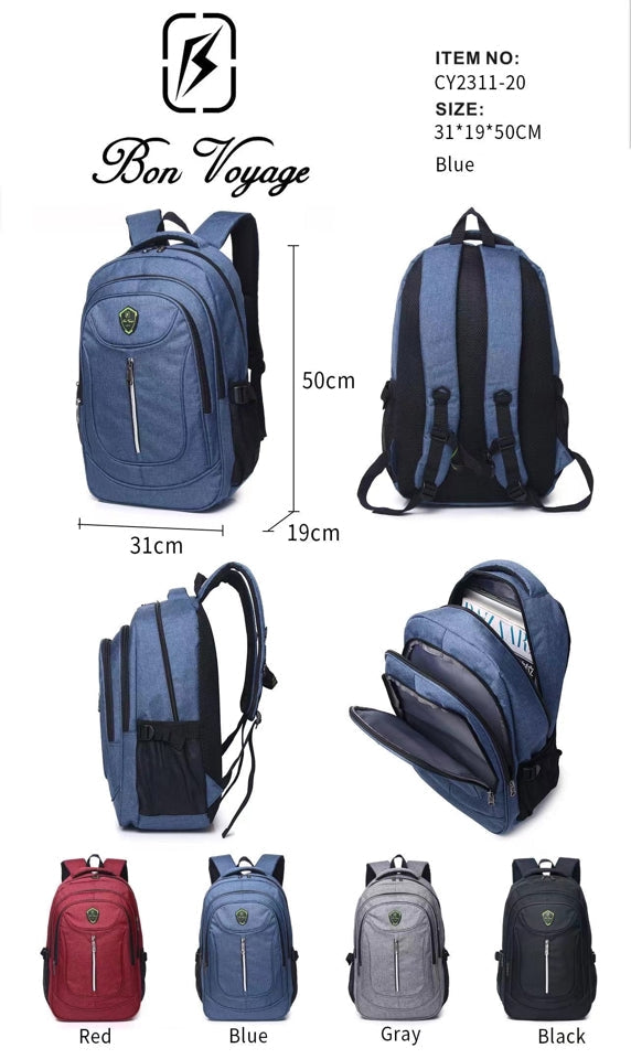 Bon Voyage 2311 USB Charging Laptop Backpack